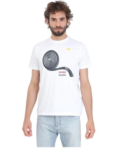 Kappa T-shirt bianca con stampa logo - Bianco