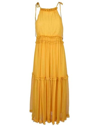 WEILI ZHENG Summer Dresses - Yellow