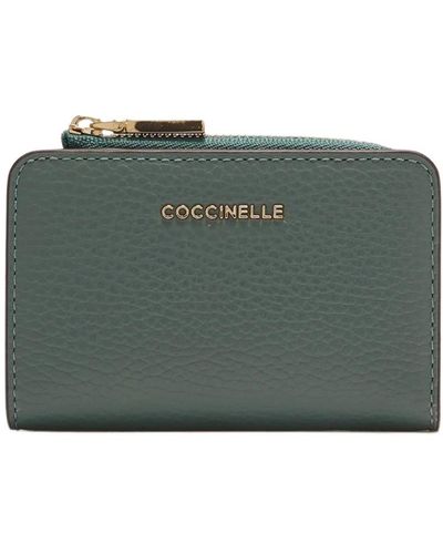 Coccinelle Metallic tricolor wallets & cardholders - Verde