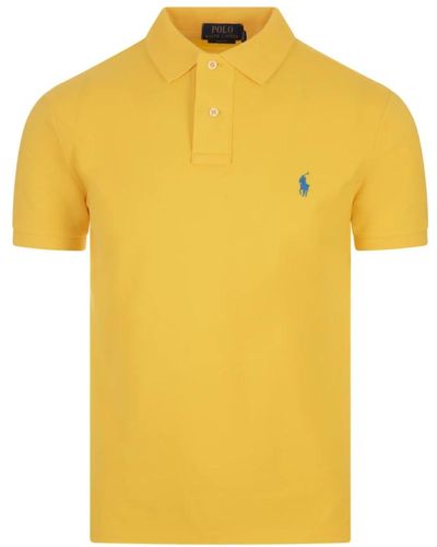 Ralph Lauren Gelbes polo-shirt amerikanisches stil-icon