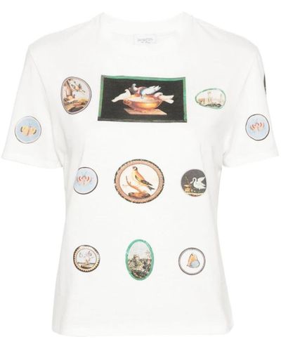 Giambattista Valli T-shirt a quadri - Bianco