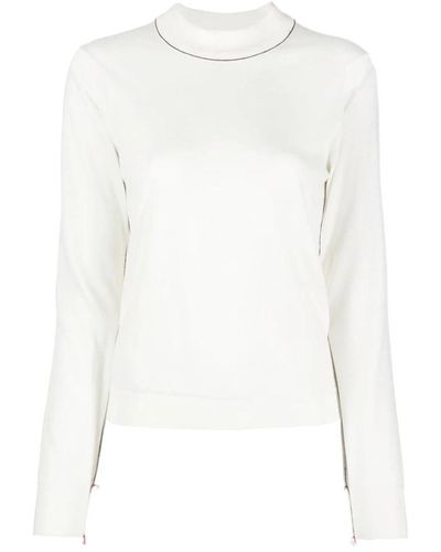 Maison Margiela Knitwear > round-neck knitwear - Blanc