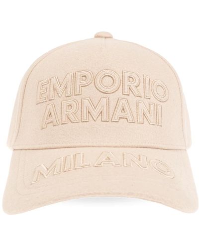 Emporio Armani Baseballkappe mit logo - Natur