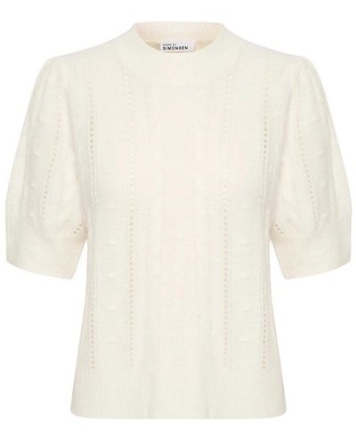 Karen By Simonsen Round-Neck Knitwear - White