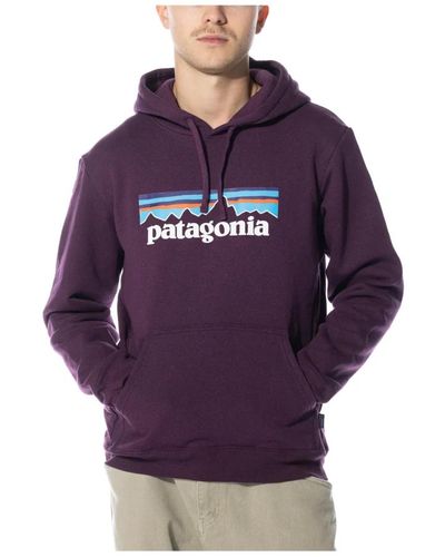 Patagonia Felpa logo uprisal per uomo - Viola