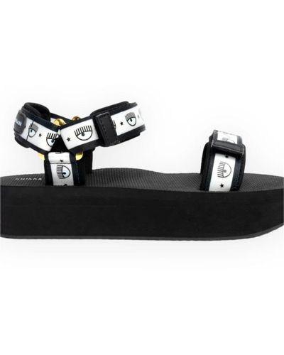 Chiara Ferragni Flat Sandals - Black