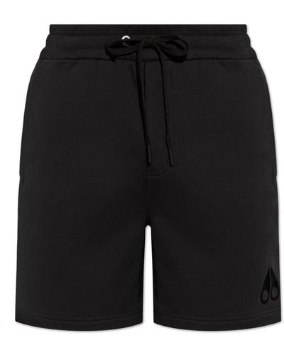 Moose Knuckles Clyde shorts mit logo - Schwarz