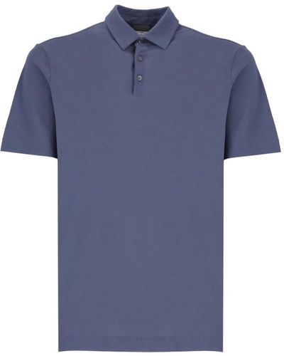Zanone Tops > polo shirts - Bleu