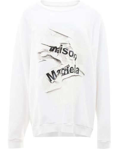 Maison Margiela Weiße oversized sweatshirt