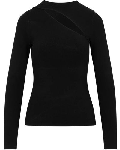 Victoria Beckham Long Sleeve Tops - Black