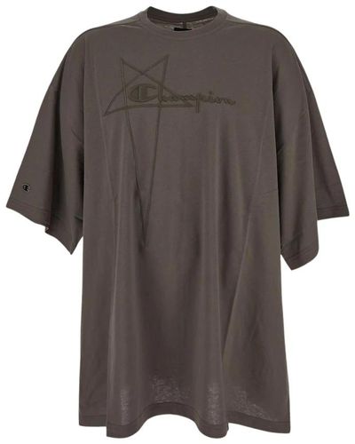 Rick Owens Champion baumwoll t-shirt casual stil - Grau