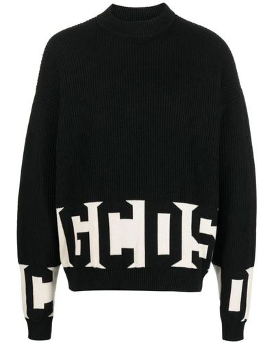 Gcds Knitwear > round-neck knitwear - Noir
