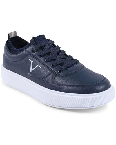 19V69 Italia by Versace Sneaker in pelle sintetica blu navy