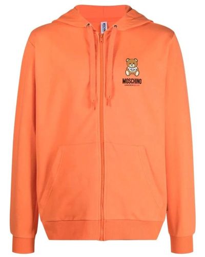 Moschino Sweatshirts & hoodies > zip-throughs - Orange