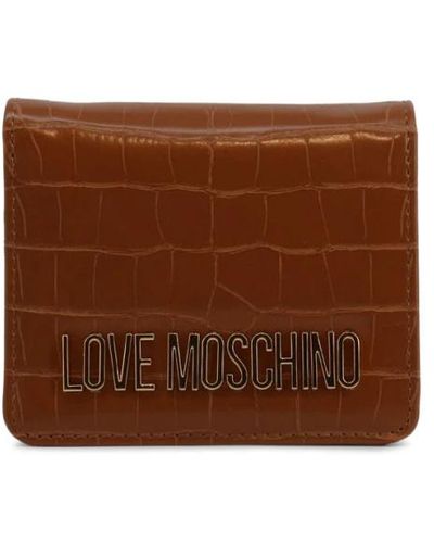 Love Moschino Elegante geldbörse und kartenhalter - Braun