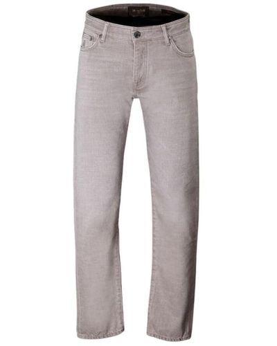 Moorer Jeans > straight jeans - Gris
