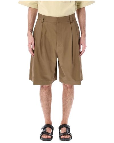 Bottega Veneta Long Shorts - Natural