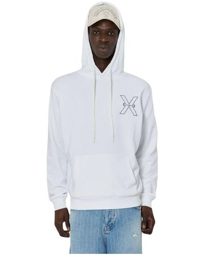 John Richmond Bestickter logo-hoodie,sweatshirts & hoodies - Weiß
