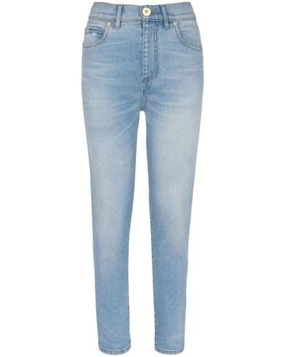 Balmain Faded denim slim fit jeans - Blau