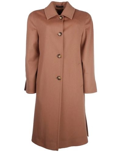 Loro Piana Coats > single-breasted coats - Marron