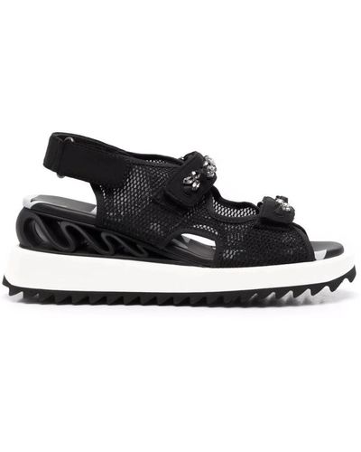 Le Silla Flat Sandals - Black