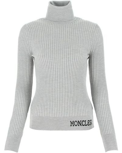 Moncler Ribbed turtleneck sweater - Gris