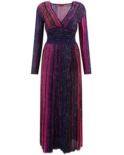 Missoni Maxi Dresses - Purple