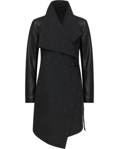 V S P Faith - anthracite wool coat - Negro