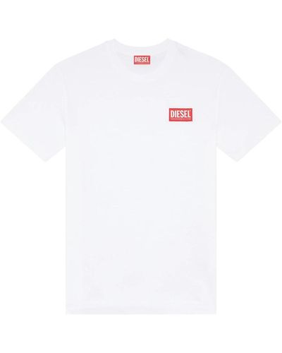 DIESEL Camiseta con parche con el logotipo de - Blanco