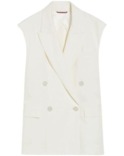 Max Mara Studio Jackets > vests - Blanc