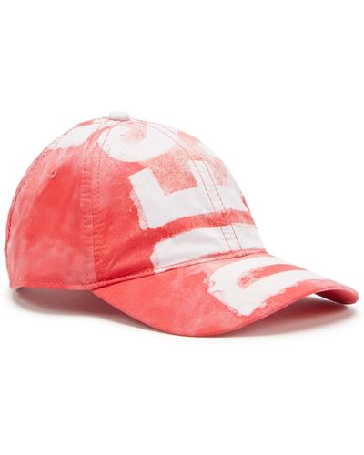 DIESEL Basecap aus nylon mit super logo - Pink