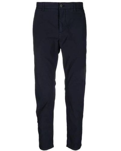 Department 5 Pantaloni chino stretch con dettaglio a piping - Blu