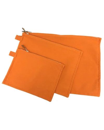 Hermès Pre-owned > pre-owned bags > pre-owned clutches - Orange