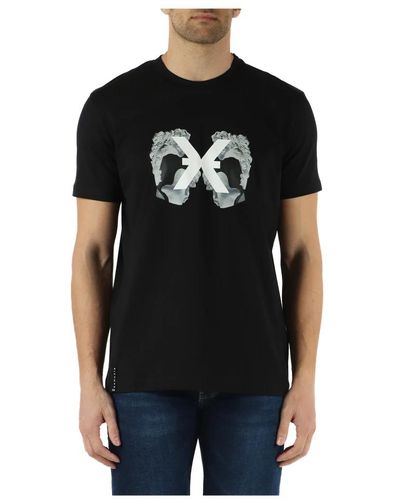 RICHMOND X: t-shirt in cotone pima con stampa logo - Nero