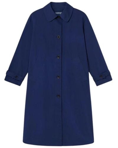 Thinking Mu Trench coats - Blu