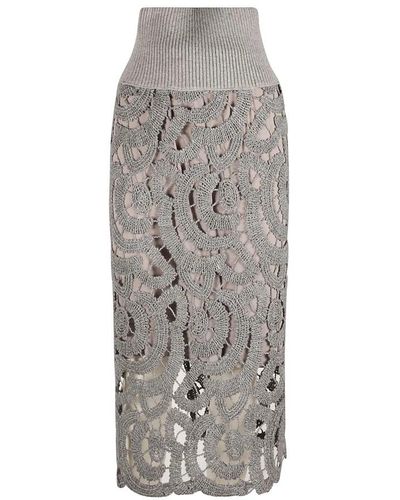 Fabiana Filippi Midi Skirts - Grey