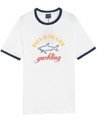 Paul & Shark T-shirt Fo C0p1006 010 M / - White