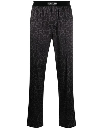 Tom Ford Wide Trousers - Black