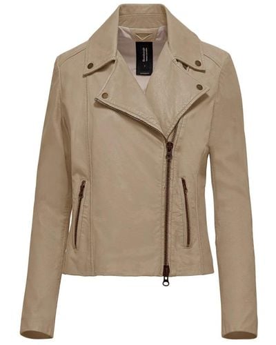 Bomboogie Leather Jackets - Natural