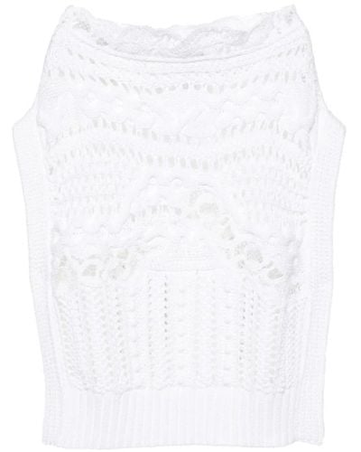 Ermanno Scervino Round-Neck Knitwear - White