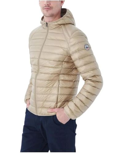J.O.T.T Warme und stilvolle Jacke mit Reißverschluss und Kapuze - Natur