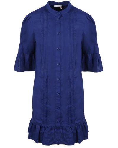 See By Chloé City shirt dress - Azul
