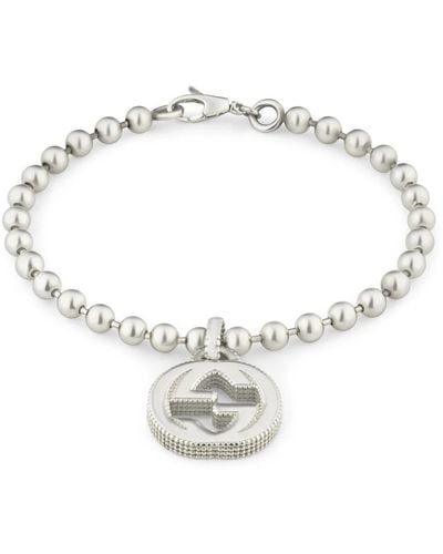 Gucci Yba479226001 - 925 sterline d'argento - Bracelet with interlocking G motif in sterling silver - Mettallic