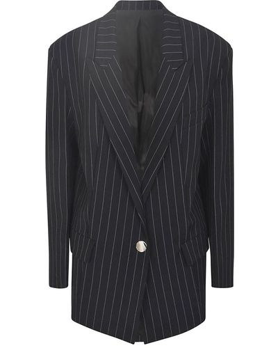 The Attico Dunkelblauer pinstripe blazer
