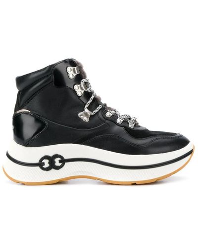 Tory Burch Lace-Up Boots - Black