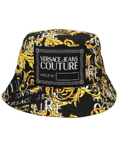 Versace Cappello da uomo nero con stampa baroque - s - Multicolore