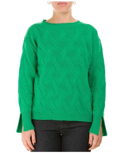 Marella Maglione verde in lana mista