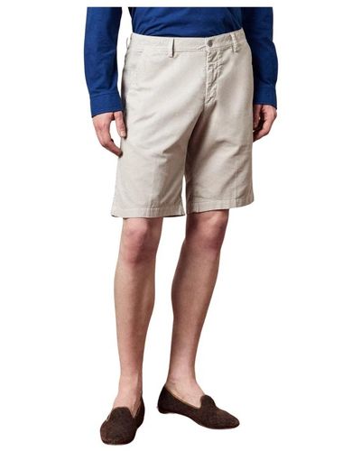 Massimo Alba Corduroy slim fit shorts - Blu