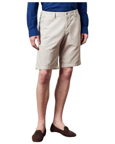 Massimo Alba Slim fit corduroy shorts - Blu