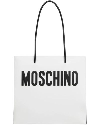 Moschino Tote Bags - White